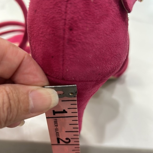 ISOLA Women’s Sandals Strappy Slingback Heeled Hot Pink Suede Leather. Size 6.5 - Picture 10 of 10